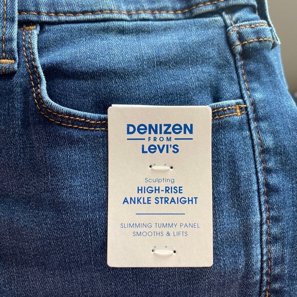 DENIZEN from Levi's Women's Sculpting High Rise Straight Fit Ankle Jeans - Picture 2 of 5
